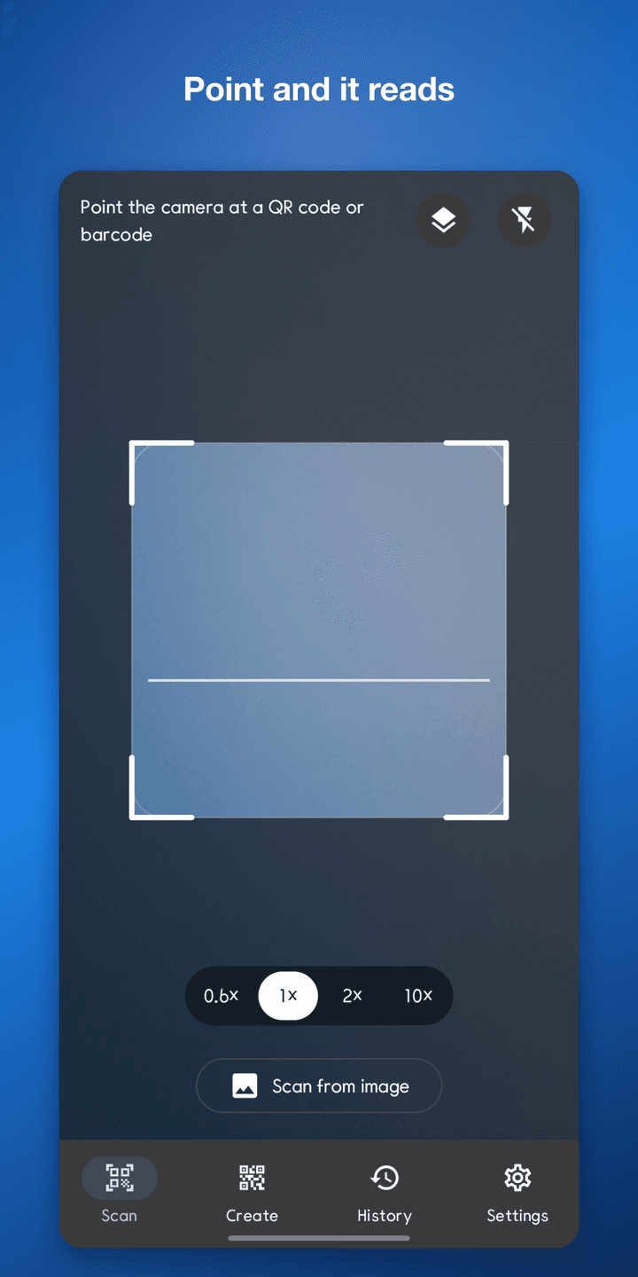 QR Reader X — Scanning