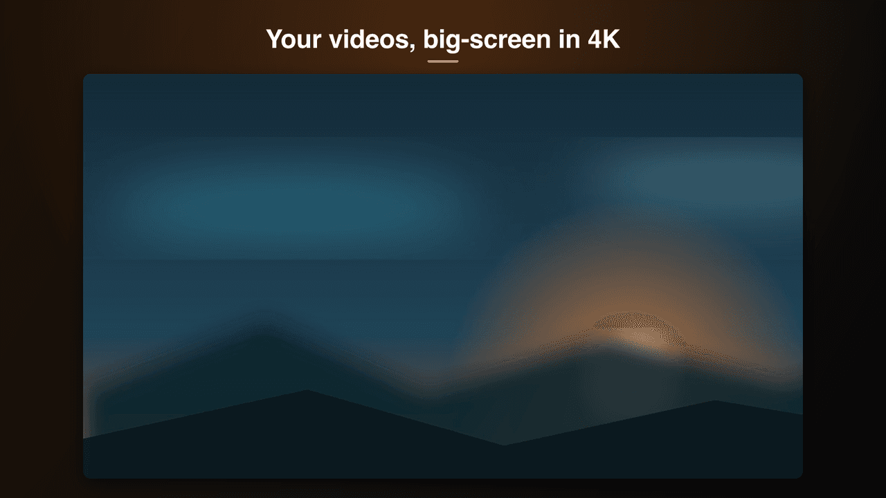 VXplorer TV — Full-screen playback