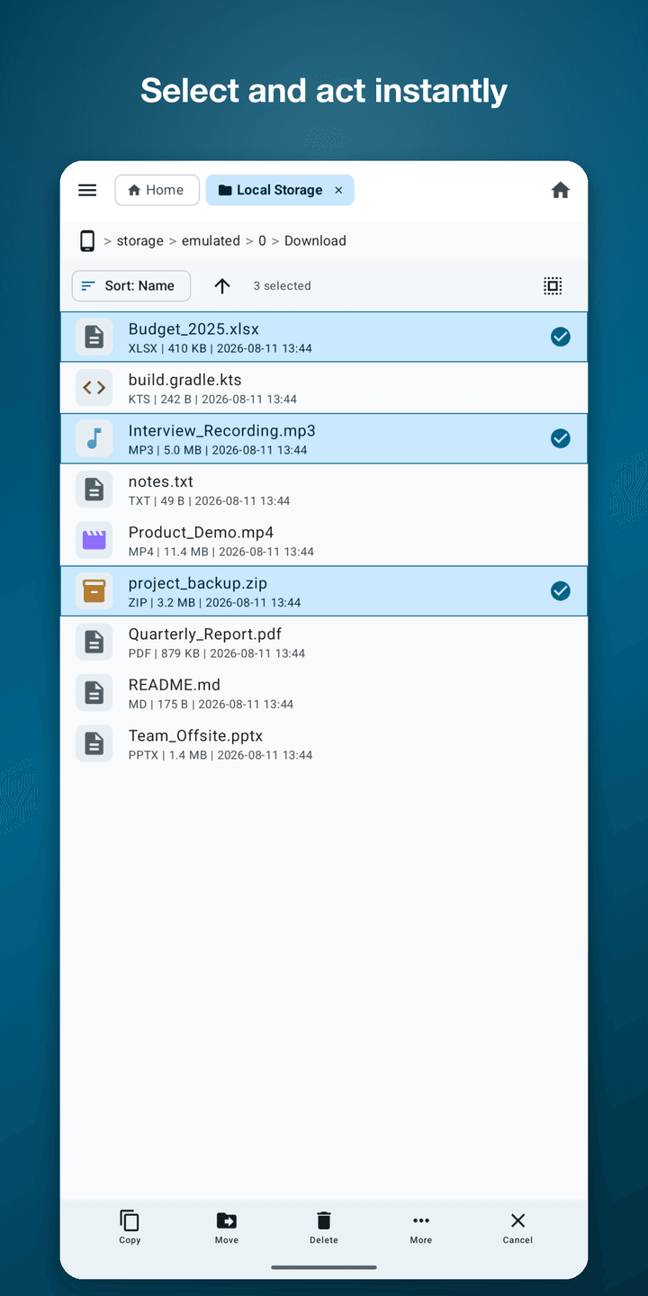 VXplorer — Multi-select